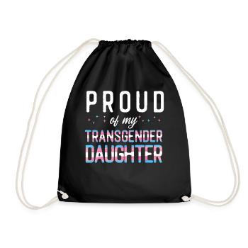 Transgender Trans LGBT Pride - Drawstring Bag - black - Front