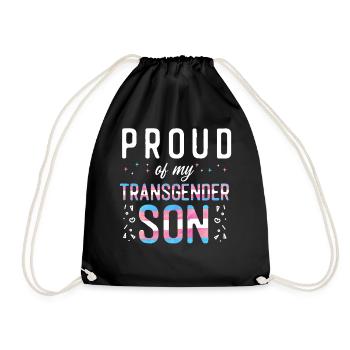 Transgender Trans LGBT Pride - Drawstring Bag - black - Front