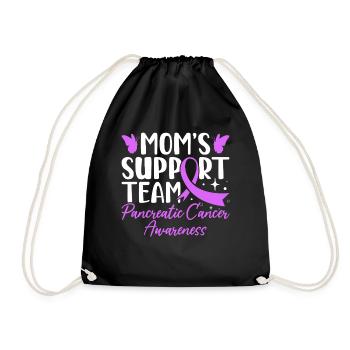 Équipe de soutien aux mamans Ruban violet Cancer du pancréas - Sac de sport léger - noir - Devant