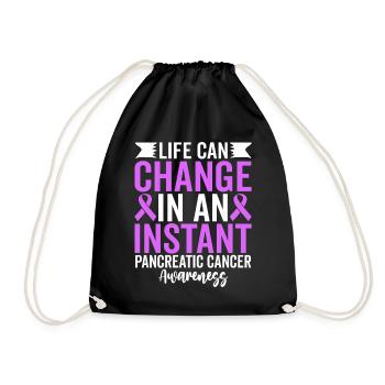 La vie peut changer en un instant Purple Pancreatic - Sac de sport léger - noir - Devant