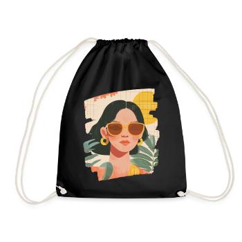 Relax Meditation Selfcare Me-Time - Drawstring Bag - black - Front