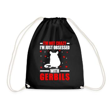 La gerbille n’est pas une gerbille rongeur folle - Sac de sport léger - noir - Devant