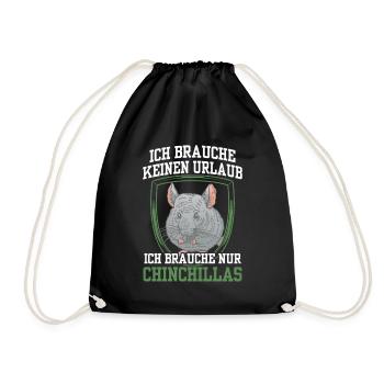 Chinchilla : Les rongeurs n’ont besoin que de chinchillas - Sac de sport léger - noir - Devant