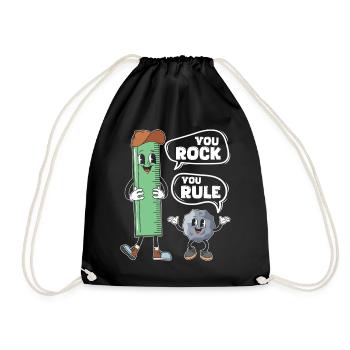 Vous rockez, vous régnez ! Musique stimulante - Sac de sport léger - noir - Devant