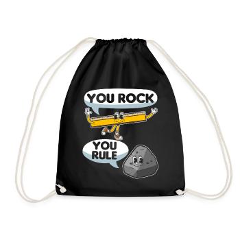 Vous rockez, vous régnez ! Musique stimulante - Sac de sport léger - noir - Devant