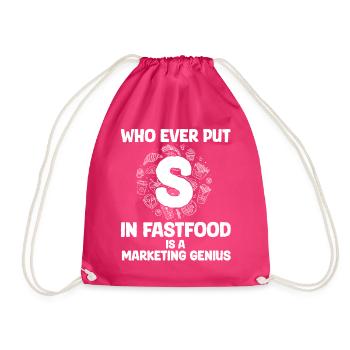 Celui qui met S dans la restauration rapide ! Burger - Sac de sport léger - fuchsia - Devant