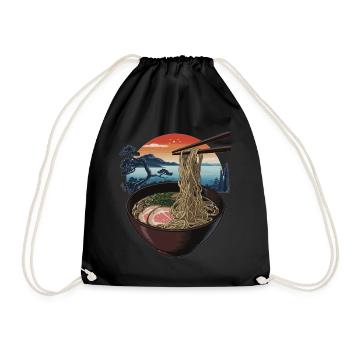 Japanese Ramen Art - Drawstring Bag - black - Front