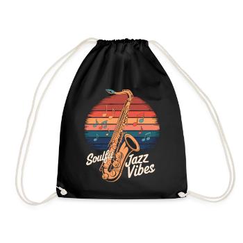 La musique du saxophone est dans l’air - Sac de sport léger - noir - Devant