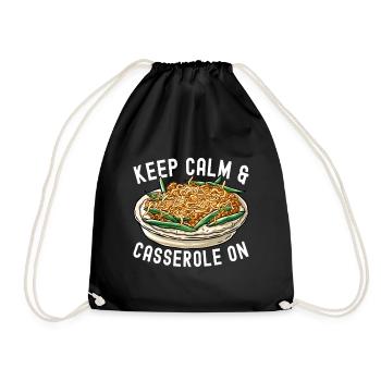 Casserole de haricots verts - Sac de sport léger - noir - Devant