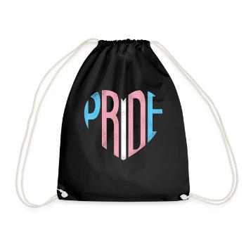 Transgender Trans LGBT Pride - Drawstring Bag - black - Front
