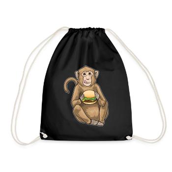 Cheeseburger de singe - Sac de sport léger - noir - Devant