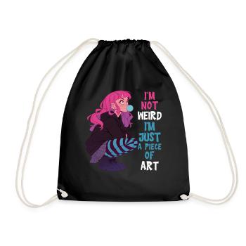 Juste Pièce D’art Anime Fille Goth Kawaii Cadeau - Sac de sport léger - noir - Devant