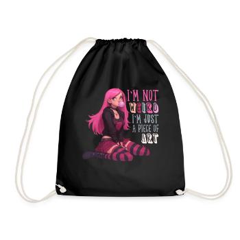 Juste Œuvre D’art Anime Fille Goth Yami Kawaii - Sac de sport léger - noir - Devant
