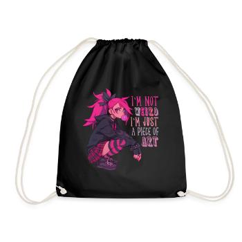 Juste Œuvre D’art Yami Kawaii Anime Fille Goth - Sac de sport léger - noir - Devant