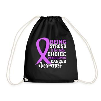 Être fort est le seul choix Pancréas violet - Sac de sport léger - noir - Devant