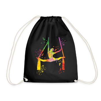 Tissu vertical acrobaties aériennes soie aérienne - Sac de sport léger - noir - Devant