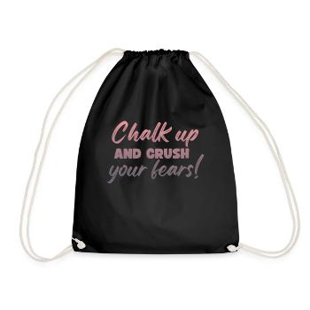 Bouldern Chalk Up Boulderer - Turnbeutel - Schwarz - Vorne