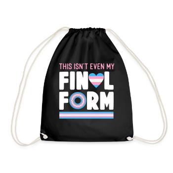 Transgender Trans LGBT Pride - Drawstring Bag - black - Front