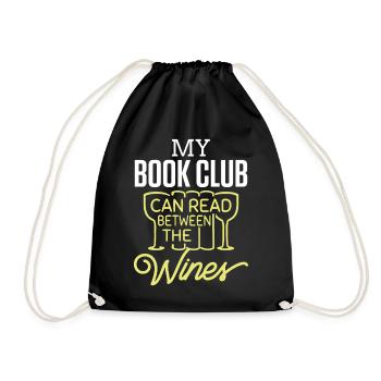 Book My Book Club Can Read The Wines - Drawstring Bag - black - Front