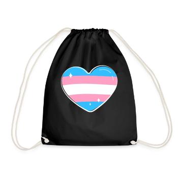 Transgender Trans LGBT Pride - Turnbeutel - Schwarz - Vorne