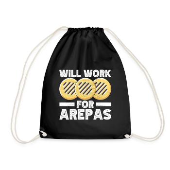 Venezolanische Arepas - Turnbeutel - Schwarz - Vorne
