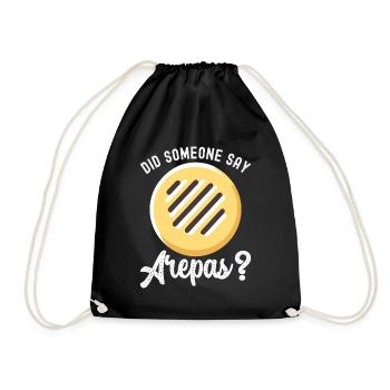 Venezolanische Arepas - Turnbeutel - Schwarz - Vorne