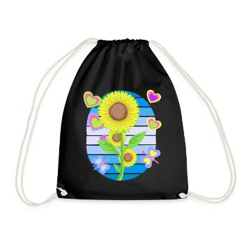 Tournesol Tournesol Rétro Années 80 Années 90 Vintage - Sac de sport léger - noir - Devant