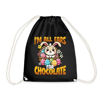 Je suis tout ouïe pour le chocolat plus sucré - Sac de sport léger - noir - Devant