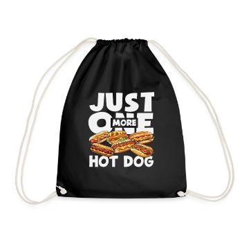 Just a Hot Dog Lover Saying - Drawstring Bag - black - Front