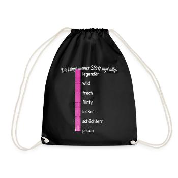 Party Länge Meines Shirts Sagt Alles Feiern JGA - Turnbeutel - Schwarz - Vorne