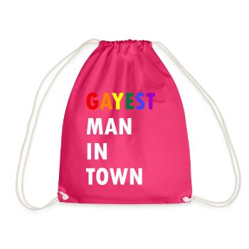 L’homme le plus gay de la ville Arc-en-ciel LGBTQ - Sac de sport léger - fuchsia - Devant