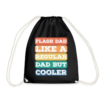 Bouldering Flash Papa Boulderer - Drawstring Bag - black - Front