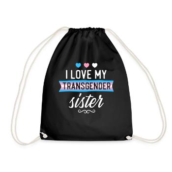 Fierté LGBT transgenre - Sac de sport léger - noir - Devant