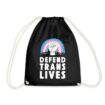 Transgender Trans LGBT Pride - Turnbeutel - Schwarz - Vorne