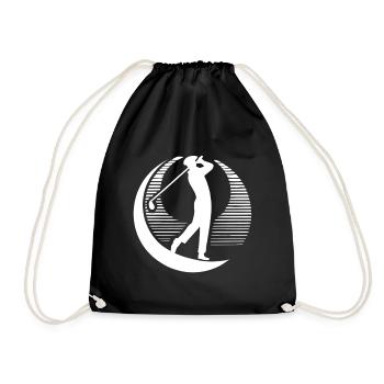 Golfer - Turnbeutel - Schwarz - Vorne