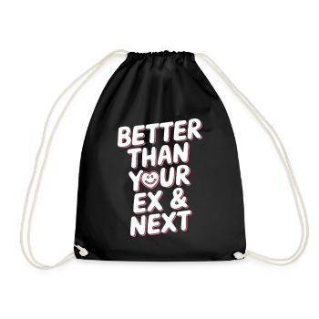 Better Than Your Ex & Next Breakup Single Party - Drawstring Bag - black - Front