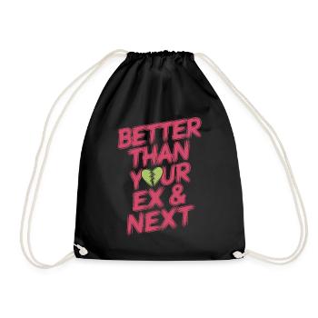 Better Than Your Ex & Next Breakup Single Party - Drawstring Bag - black - Front