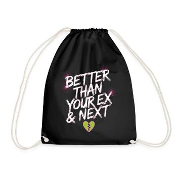 Better Than Your Ex & Next Breakup Single Party - Drawstring Bag - black - Front