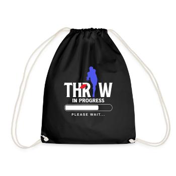Cornhole Lover Throw in Work - Drawstring Bag - black - Front