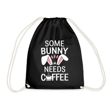 Café Pâques Dicton Café Lapin de Pâques - Sac de sport léger - noir - Devant