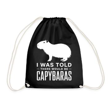 Capybara - Drawstring Bag - black - Front