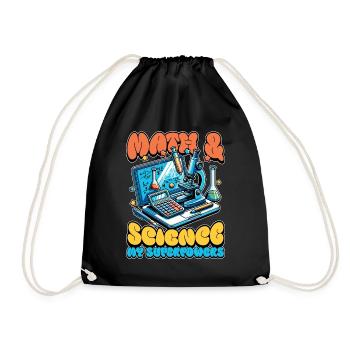 STEM Teacher Math + Science Data Analysis Educator - Drawstring Bag - black - Front