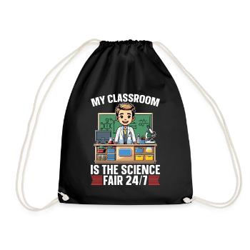STEM Teacher My Classroom Is The Science Educator - Turnbeutel - Schwarz - Vorne