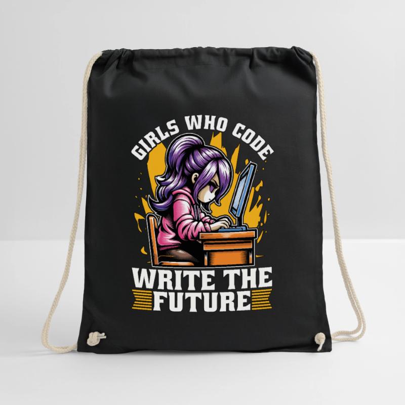 Coder Girls Who Code Write The Future Developer Turnbeutel
