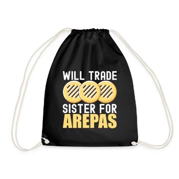 Venezuelan Arepas - Drawstring Bag - black - Front