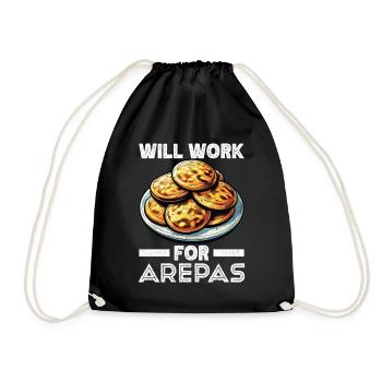 Venezolanische Arepas - Turnbeutel - Schwarz - Vorne