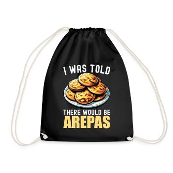 Venezolanische Arepas - Turnbeutel - Schwarz - Vorne