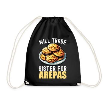 Venezolanische Arepas - Turnbeutel - Schwarz - Vorne