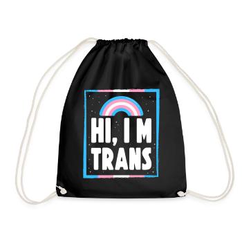 Transgender Trans LGBT Pride - Turnbeutel - Schwarz - Vorne