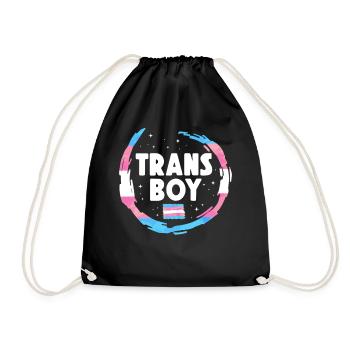 Transgender Trans LGBT Pride - Turnbeutel - Schwarz - Vorne